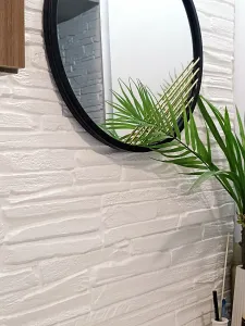 Панель ПВХ ГРЕЙС 980*500 10шт/уп Сланец Кварцит белый. Цена указана за 4,9 м²