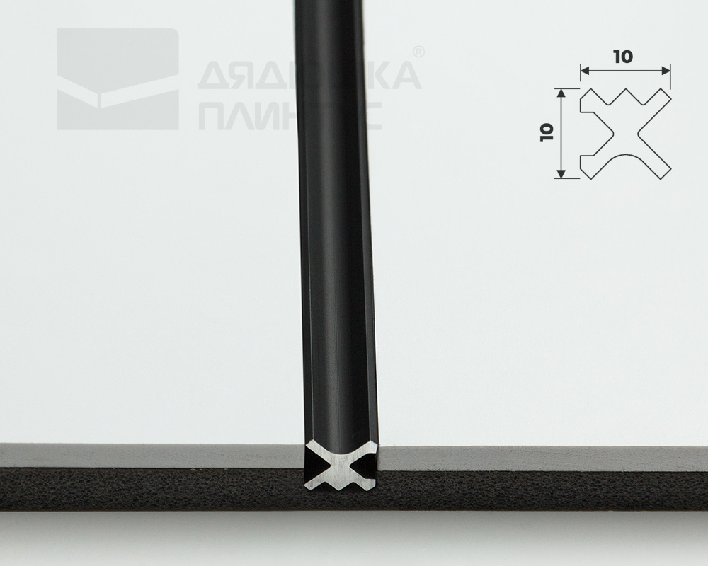 Теневой профиль Decaro Engineering D00X.A Черный 3,0 м