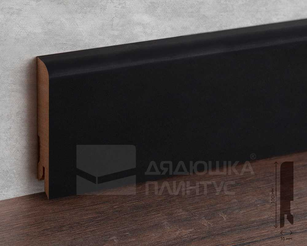 Плинтус МДФ Лука Пл 80МДФ.2700.Point line 24032 Черный софт