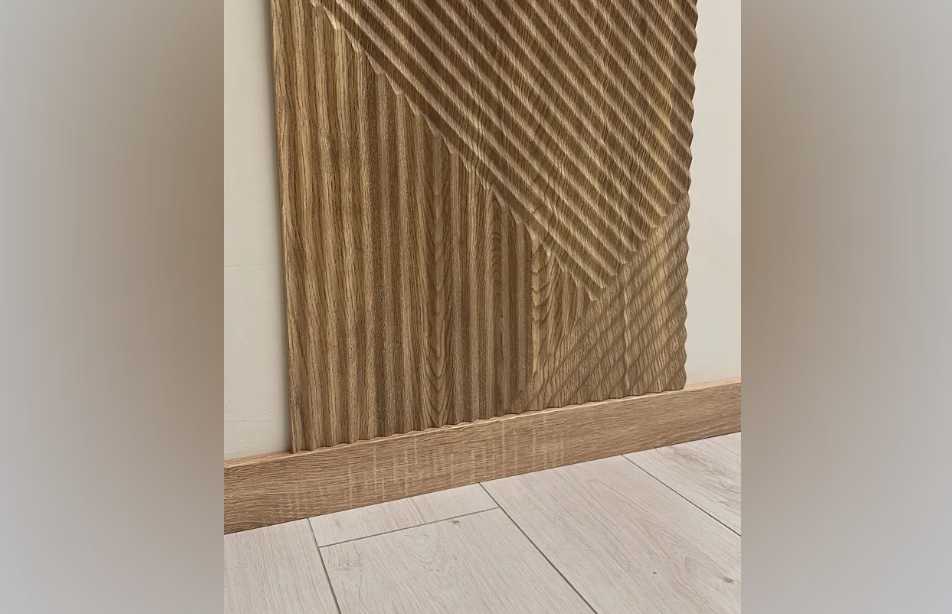 Плинтус МДФ Лука Пл 80МДФ.2700.Point line 24087 Дуб беленый