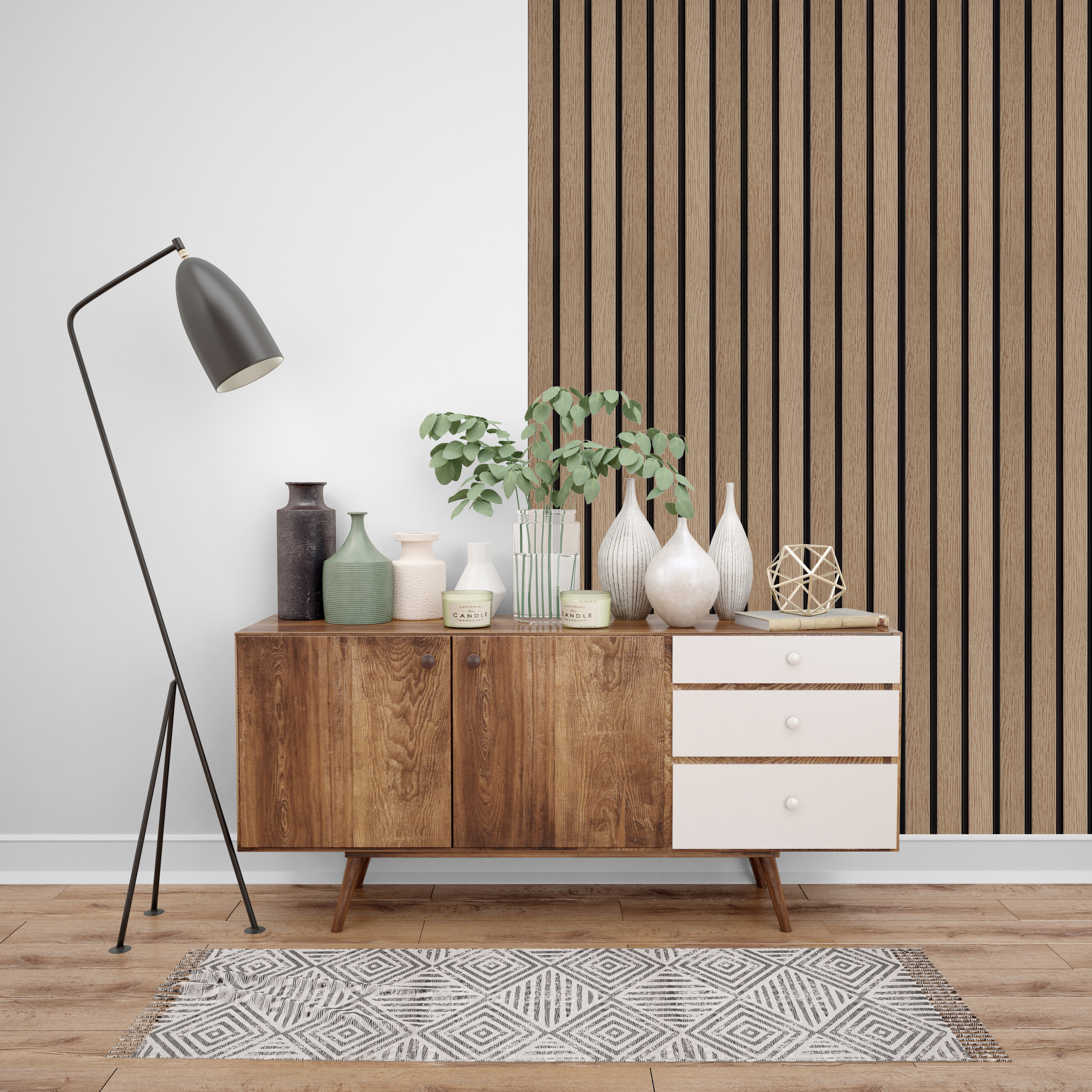 Панель вспененный полистирол ГРЕЙС 3D RAIL 120*2700 мм. Клен