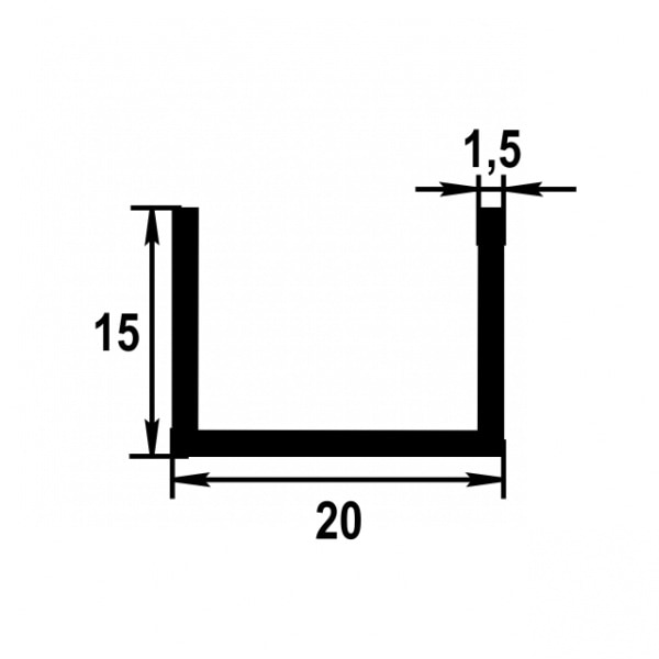 Швеллер 15*20*15 мм Шв 08.2000.504л Бронза. Цена за 5 штук.