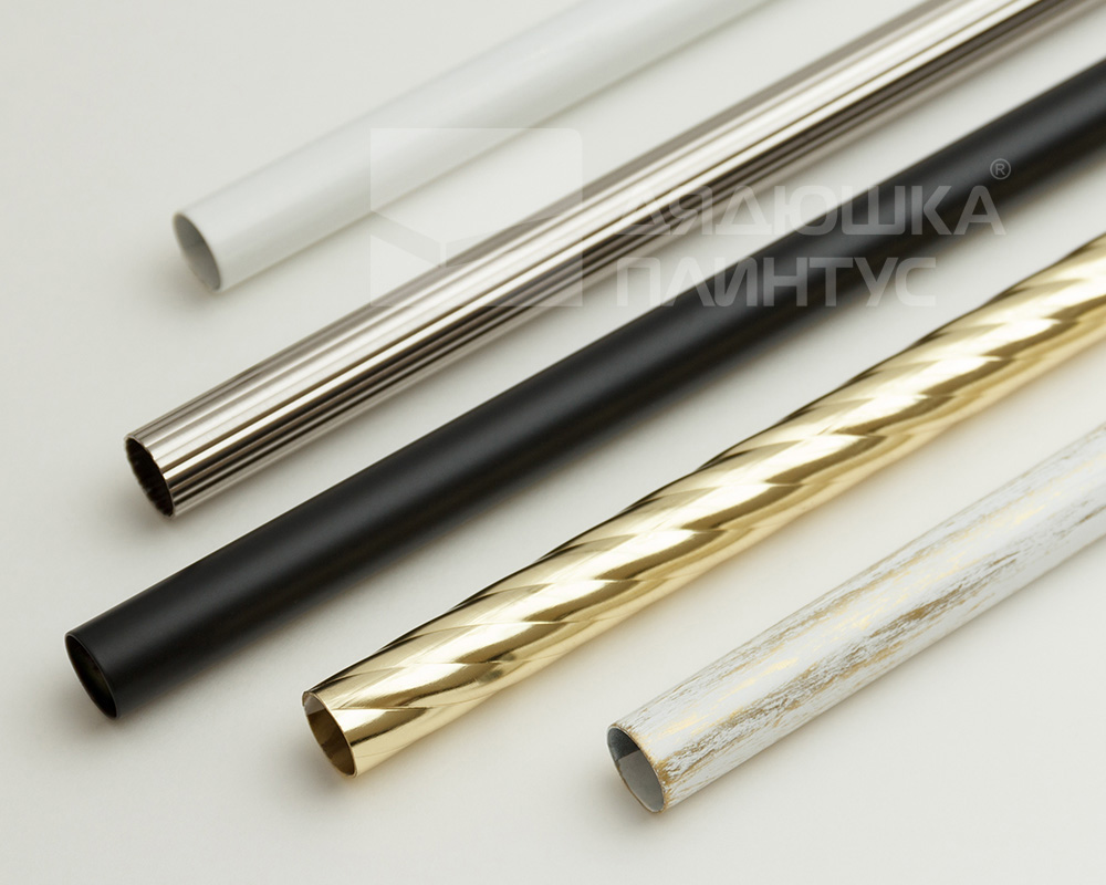 Карниз двухрядный кованый УЮТ d25мм 2,4м Белый