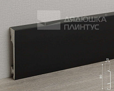 Плинтус из полистирола высокой плотности Волшебная Палочка. Окрашенная. 80мм 2м. RAL 9005