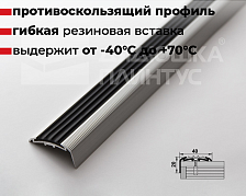 Порог угловой ПУ 71.2700.201лч Серебро