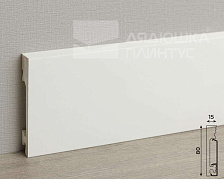 Плинтус из полистирола высокой плотности Волшебная Палочка. Окрашенная. 80мм 2м. RAL 9003